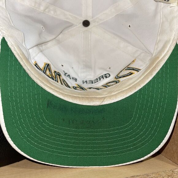 Vintage Green Bay Packers Sport Specialties Script Snapback Hat Cap White RARE - Picture 14 of 16